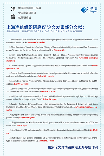 上海凈信組織研磨儀部分論文文獻圖